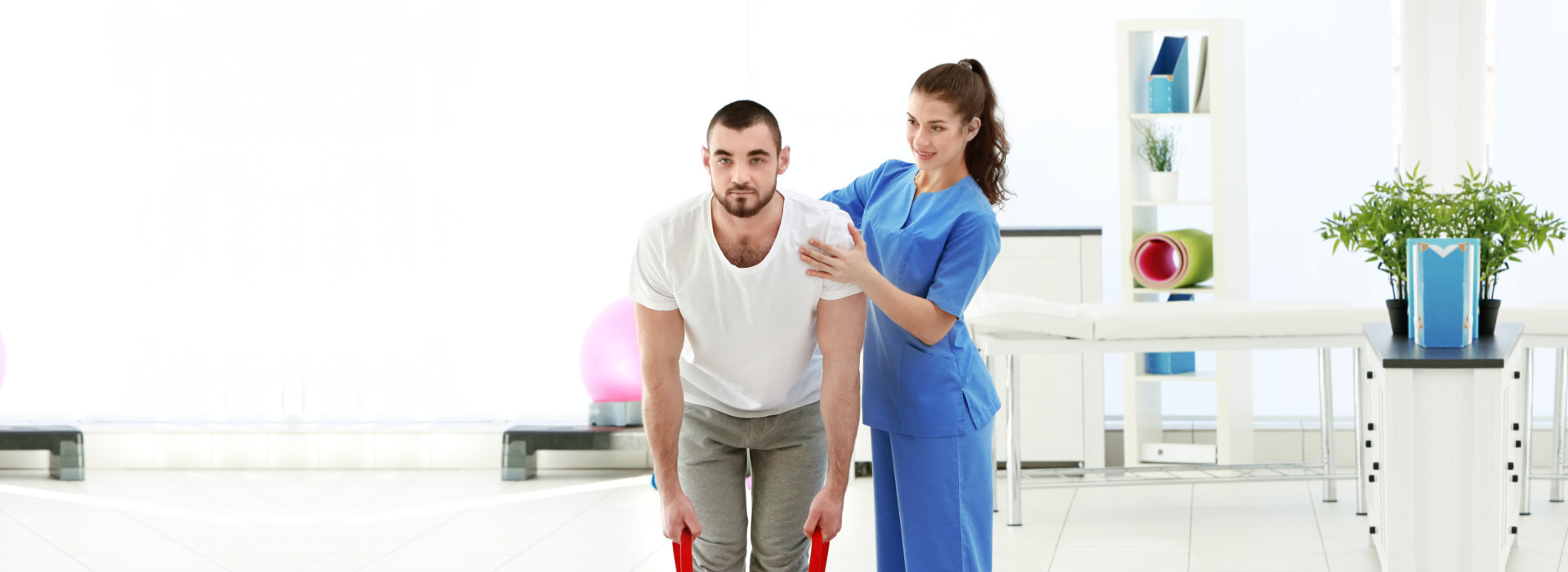 adult man and adult woman exercising